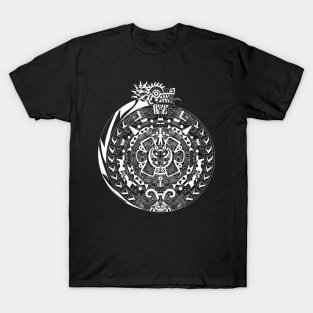 solatzo the mexican quetzalcoatl in sunshine calendar T-Shirt